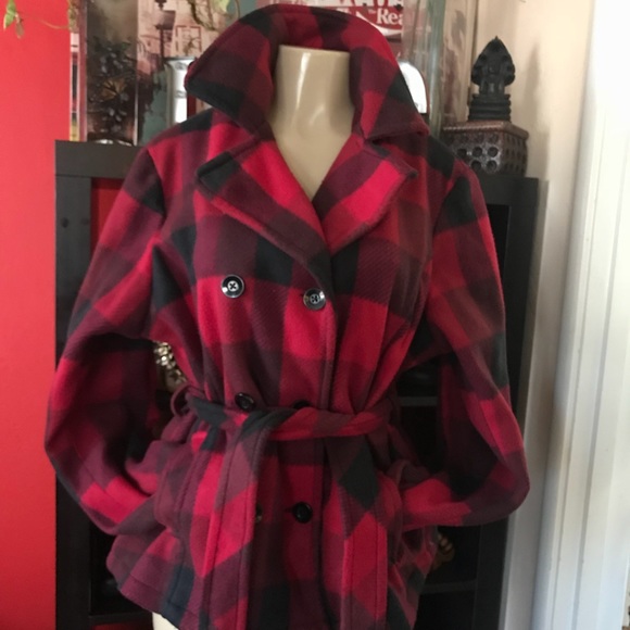 Posh & Rebel Jackets & Blazers - Super cute Red & Black Buffalo plaid coat size 2x